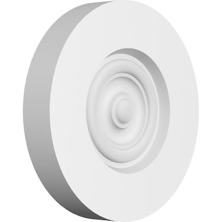 Ekena Millwork Standard Grayson Bullseye Rosette with Square Edge, 6"W x 6"H x 1"P ROSP060X060X100GRY02